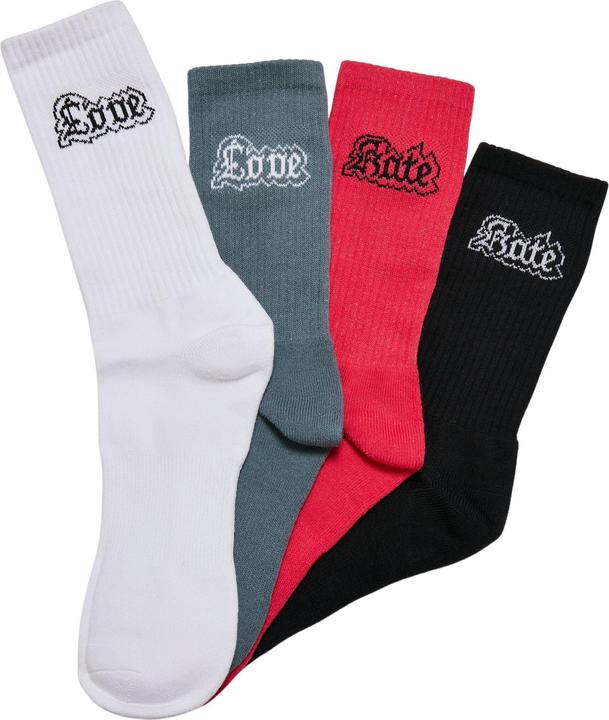 Image du produit Mister Tee Chaussettes Love Hate 4-Pack - 16720 (paquet de 4, 39 - 42)