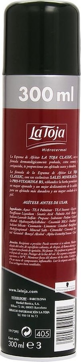 Actual product image La Toja HIDROTERMAL espuma afeitar classic spray 250+50 ml (300 ml, Shaving gel)