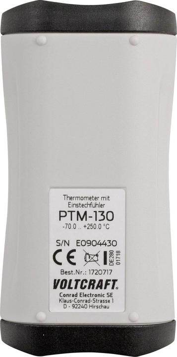Produktbild Voltcraft Wasserdichtes Universalthermometer mit festem Pt1000-Einstechfühler (Ø 1.5mm) (Wasseranalysegerät)