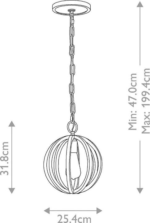 Actual product image Elstead Lighting Allier pendant light E27 weather oak wood, antique wrought iron (E27)