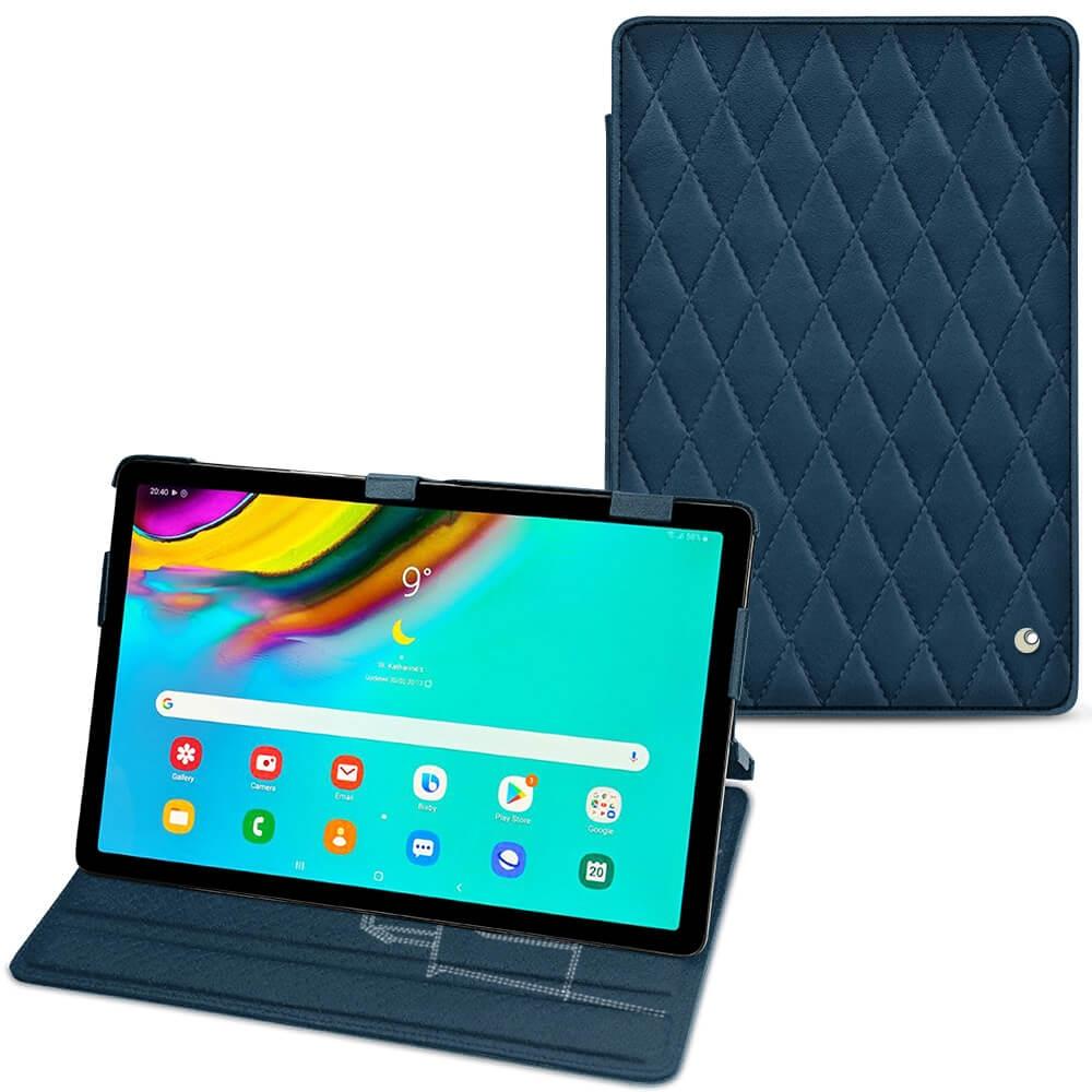 Noreve Lederschutzhülle horizontal (Galaxy Tab S5e), Tablet Hülle, Blau