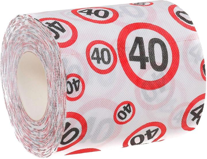 UdoS Cadeau d'anniversaire papier toilette nombre 40 multicolore