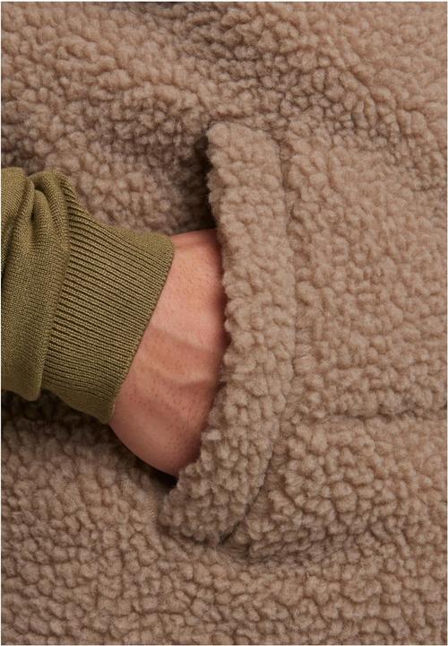 Actual product image Urban Classics Basic Teddy Puffer Vest darktaupe XL (XL)