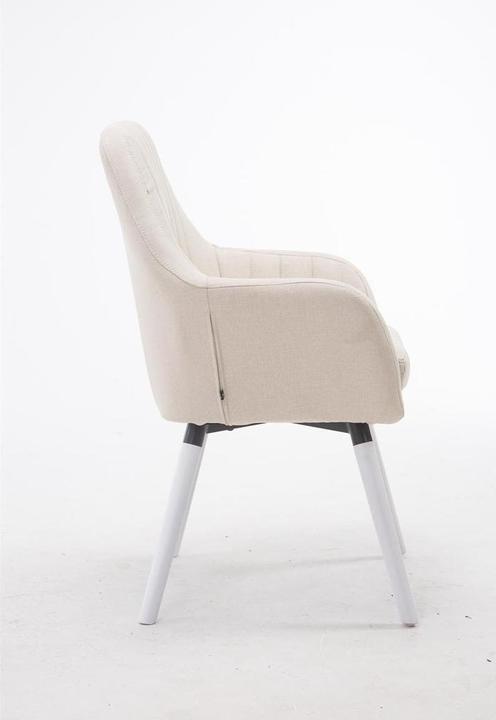 Produktbild Swisshandel24 Stuhl Florian Stoff Weiss, creme