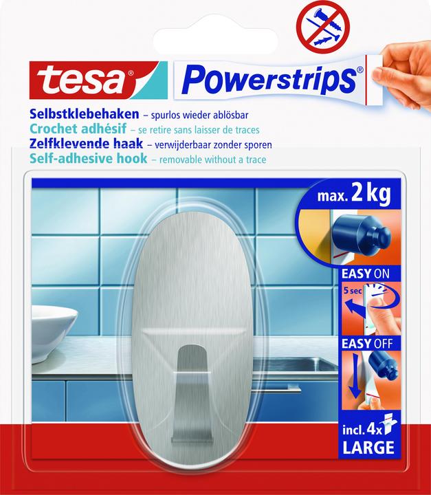 Produktbild tesa Powerstrips Haken LARGE Metall