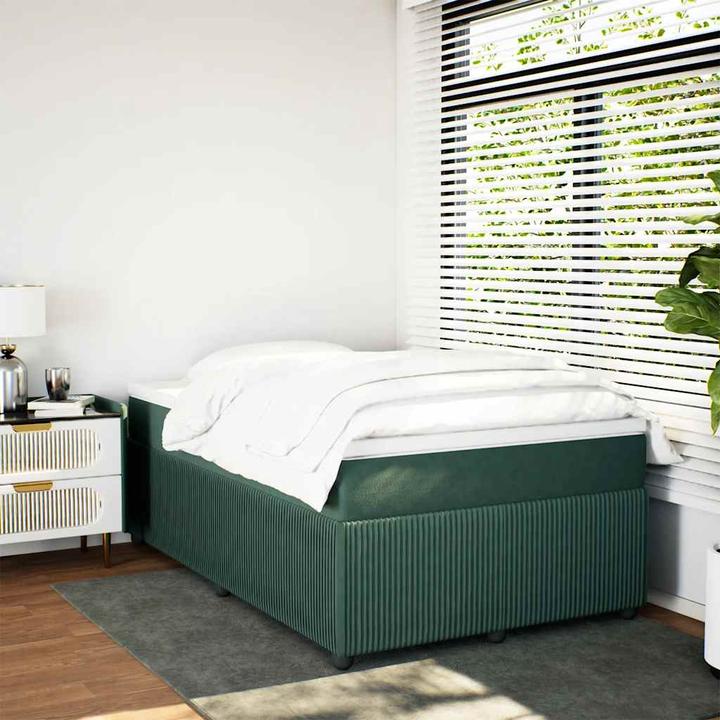 Produktbild vidaXL Bo x springbett mit Matratze 160 x 200 cm Samt (160 x 200 cm)