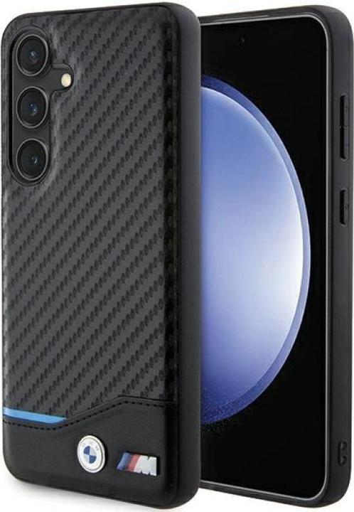Actual product image BMW BMHCS22NBCK S921 czarny/black Leather Carbon (Samsung Galaxy S24)