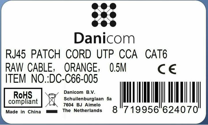 Produktbild Dsit CAT 6 Netzwerkkabel U/UTP (CAT6, 0.50 m)