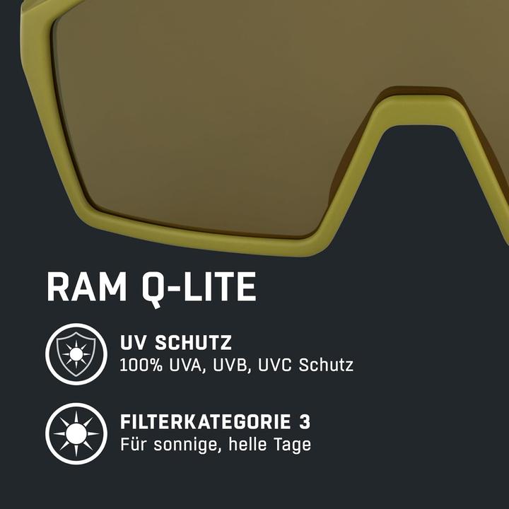 Produktbild ALPINA SPORTS Ram Q-Lite (Olive matt-gold mirror, Gold)