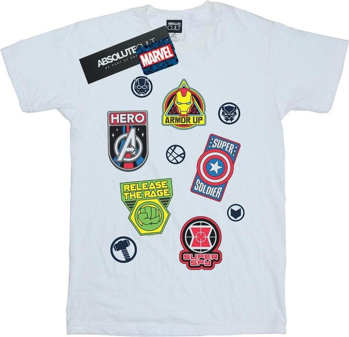 Immagine prodotto Avengers Hero Badges Maglietta Ragazzi (152, 158)