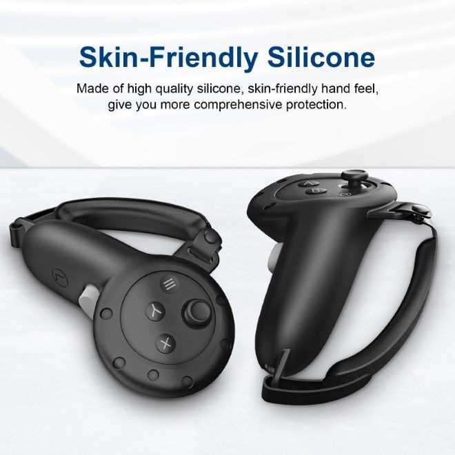 Produktbild MU Classic Meta Quest 3 / 3S Controller Silikon Grip Schutzhülle mit Handgelenk-Halterung