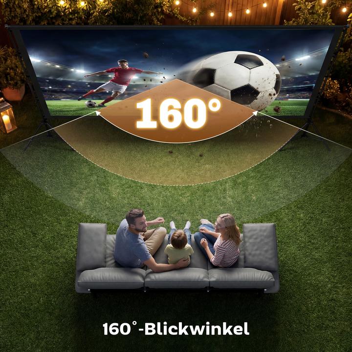 Actual product image Homcom Projektor-Leinwand Polyester, Aluminium Schwarz (120", 16:9)