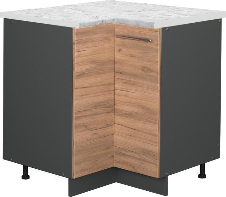 Anthrazit, Goldkraft Eiche, Marble-Weiss