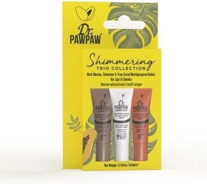 Produktbild Dr. PawPaw Schimmerndes Trio Geschenkset - Glanz, Echtes Korall, Reiches Mokka (Lippenbalsam)