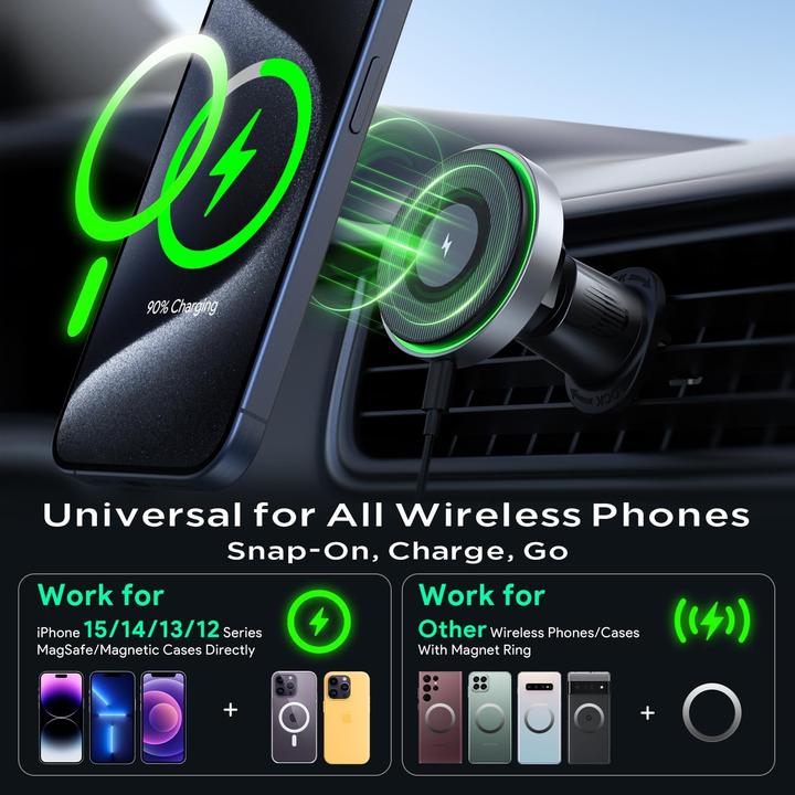 Image du produit Hinyx Magnetische Auto-Handyhalterung mit Ladefunktion