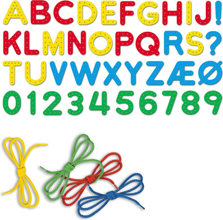 Actual product image Quercetti Play Montessori Lacing ABC + 123 (3 - 7 years)