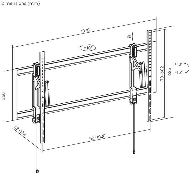 Produktbild Reflecta PLANO Flat Extend 105-10060T (Wand, 80 kg, 55" - 105")