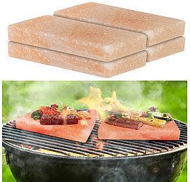 Immagine prodotto Rosenstein & Söhne Set di 4 pietre di sale per grigliare, 10 x 20 x 2,5 cm