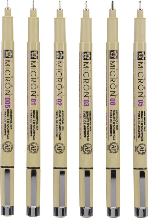 Actual product image Sakura Pigma Micron (Black, 6 x)