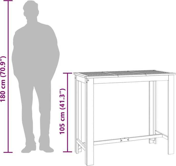 Produktbild vidaXL Garten-Bartisch