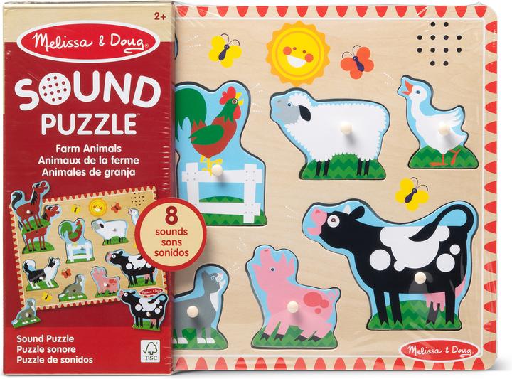 Melissa & Doug MELISSA Farm Animals Sound Puzzle - 8 Pieces (8 Teile)