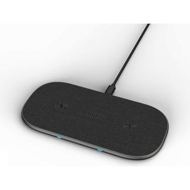 Thumbnail - Rapoo Kabelloses QI-Dual-Ladepad XC260, 20W, Grau (10 W), Wireless Charger, Grau