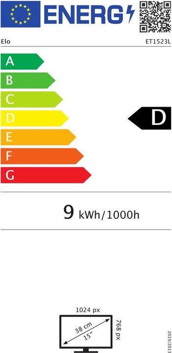 Energie-Label ēlo 1523L (1024 x 768 Pixel, 15")