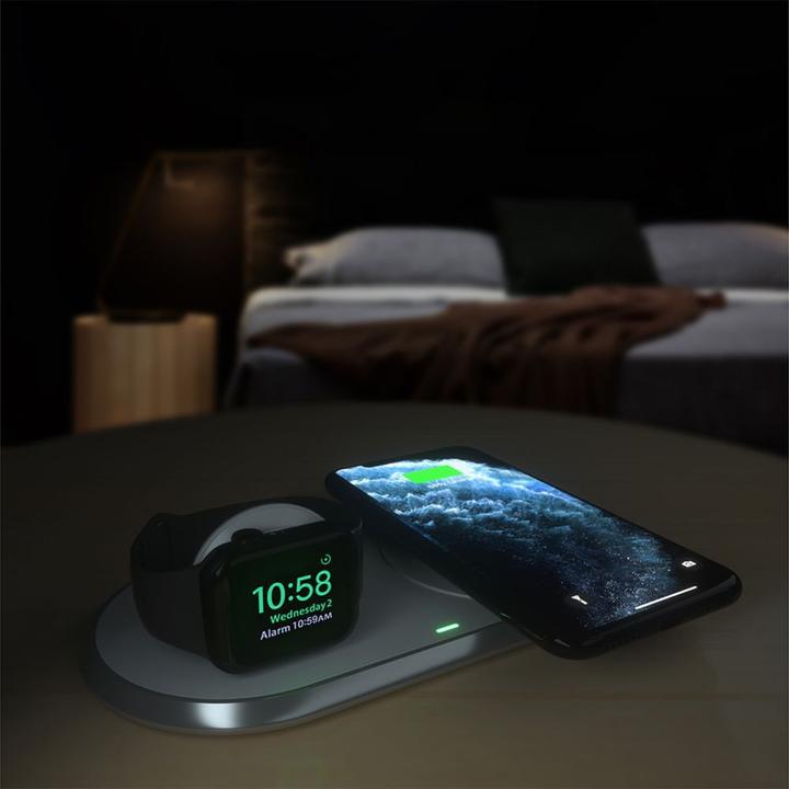 Actual product image Choetech Qi 2in1 wireless charger for smartphones (10 W)