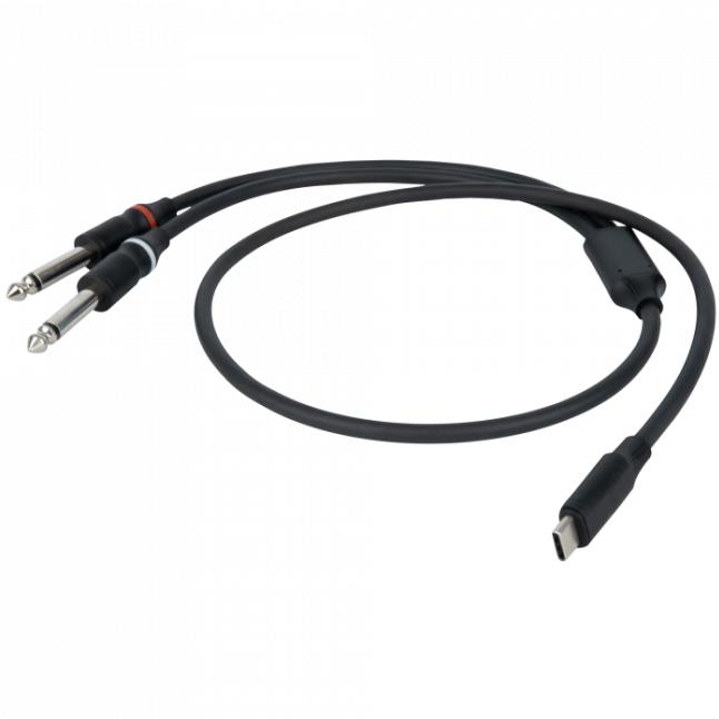 DAP-Audio FL111 - USB-C to 2 Mono Jack L/R 0,75m (0.75 m)