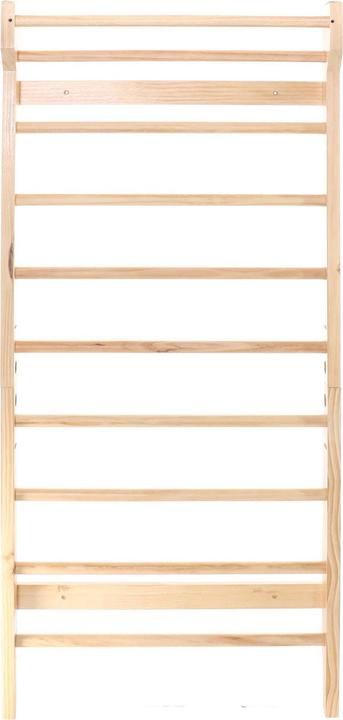 Actual product image Wiltec Toboli wall bars in wood look 195cm wall bars climbing wall gymnastics wall fitness