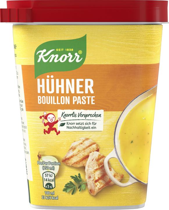 Image du produit Knorr Bouillon de poule en pâte, assaisonnement idéal pour la soupe de poulet, facile à portionner