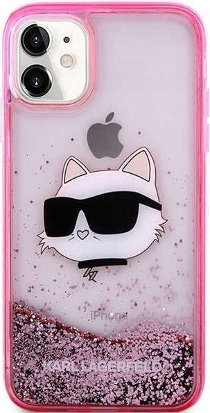 Produktbild Karl Lagerfeld KLHCN61LNCHCP iPhone 11/ XR pink/pink hardcase Glitter Choupette Head (Apple iPhone 11)