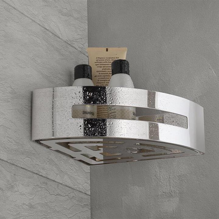 Image du produit Gedy Poseidon Shower Caddy Corner Chrome/Blk (20 x 28 x 7.18 cm)