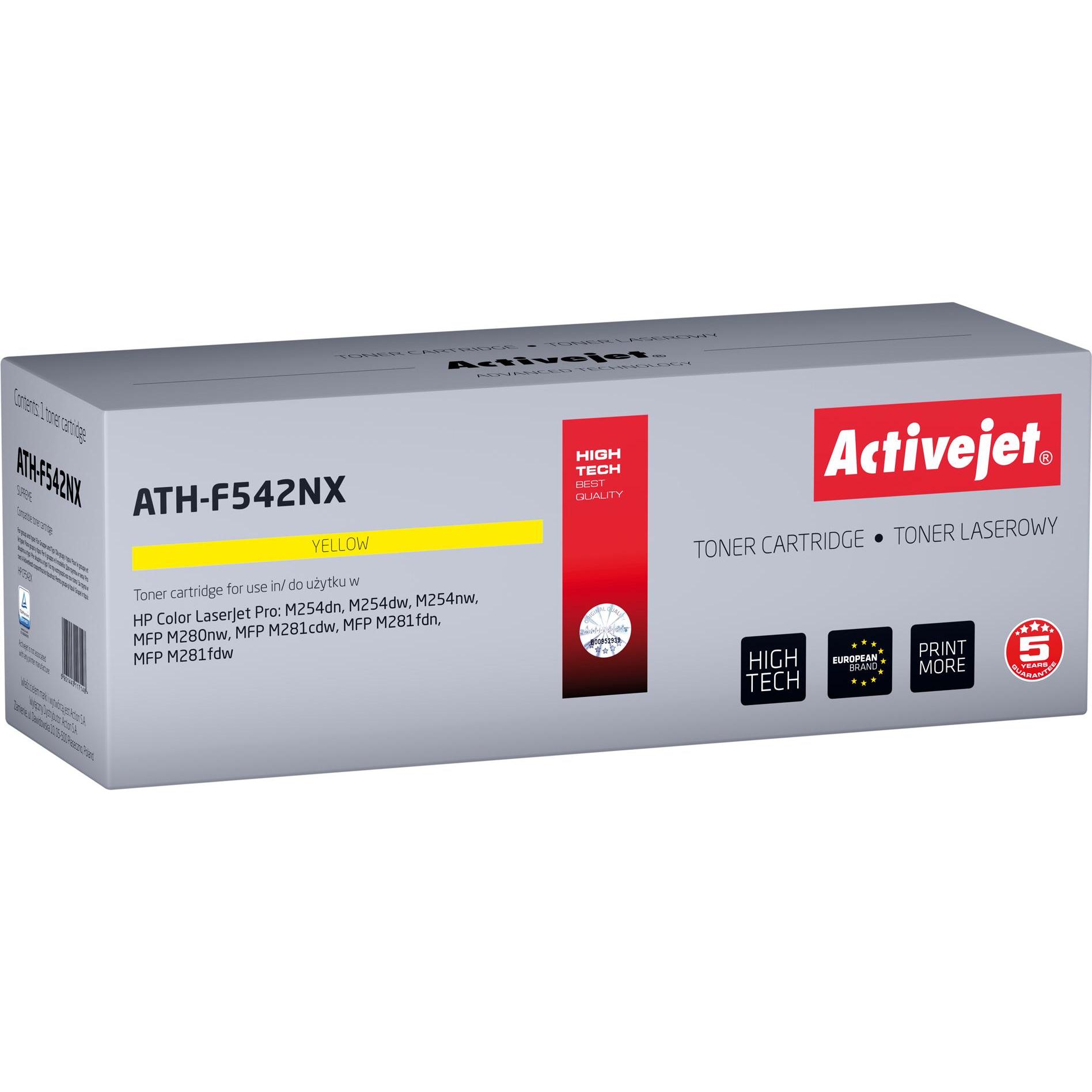 Activejet, Toner, ATH-F542NX Tonerkartusche (Ersatz für HP 540 CF542X Höchste ) (Y)