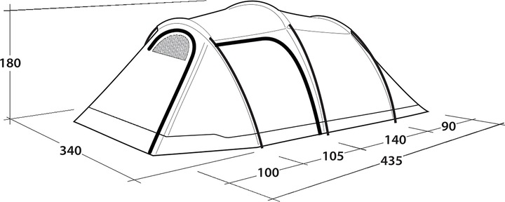 Productafbeelding Outwell Earth 5 Plus (Tunnel tent, 10.20 kg, 5 personen)
