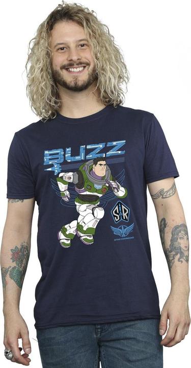 Actual product image Disney Mens Lightyear Buzz Run To Action T-Shirt (XL)