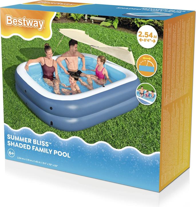 Actual product image Bestway Pool 2 chambers rectangular with roof