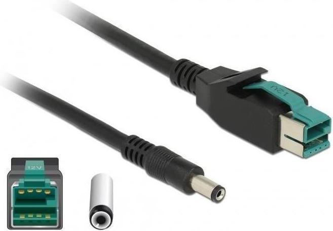Produktbild Delock 85492 PoweredUSB Kabel Stecker 12 V (1 m, USB 2.0)