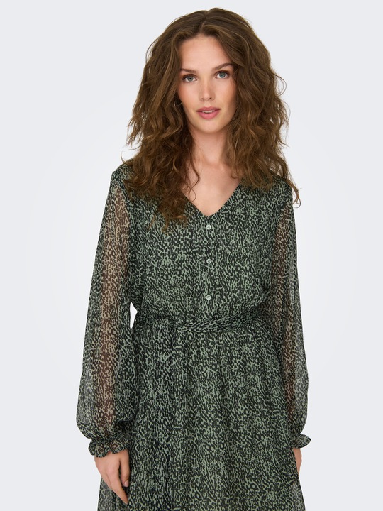 Produktbild JdY Normal geschnitten V-Ausschnitt Elastische Bündchen Kurzes Kleid Kleid (M)