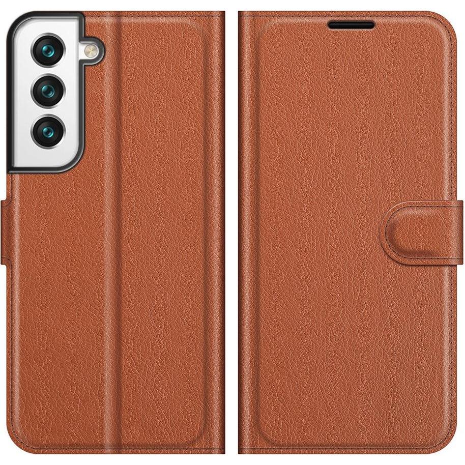 Thumbnail - Cover-Discount Galaxy S22 - Leder Etui Hülle braun (Samsung Galaxy S22), Smartphone Hülle, Braun