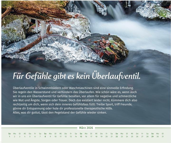 Actual product image Wolf:Der Lebensfreude-Inspirationen-Kal (55 x 46 cm, Hardcover, German)