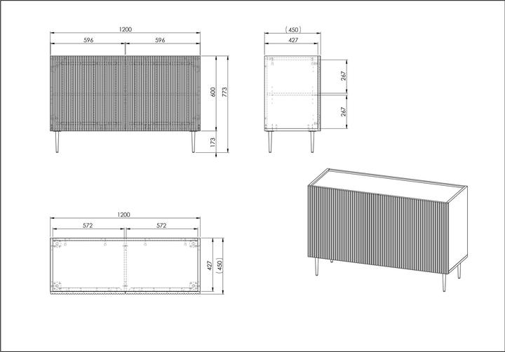 Actual product image micasa Ilvi (120 x 45 x 77.5 cm)
