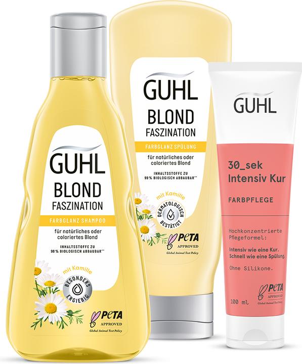 Image du produit Guhl Kit Avantage Blond - Contenu : Shampooing, Après-Shampooing & Cure - 550 ml - Type de cheveux : (550 ml, Shampoing liquide)
