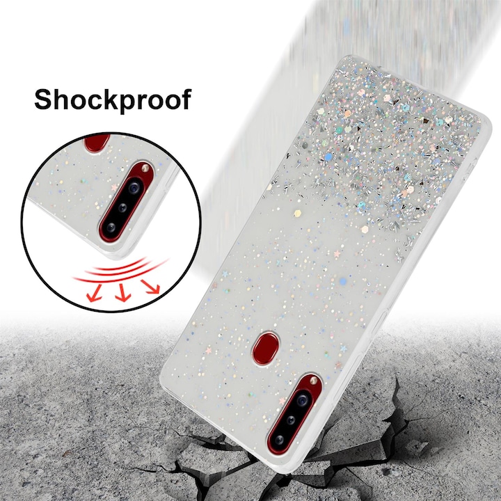 Actual product image Cadorabo TPU cover sparkling glitter (Samsung Galaxy A20s)