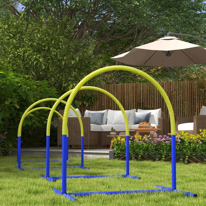 Produktbild PawHut Hund Agility Set PE, ABS Blau+Gelb (Agility)