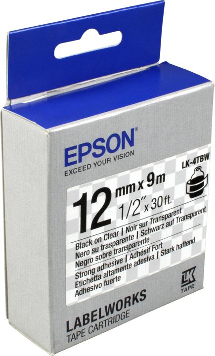 Productafbeelding Epson Labelcassette Lk-4tbw (1.20 cm, Zwart)