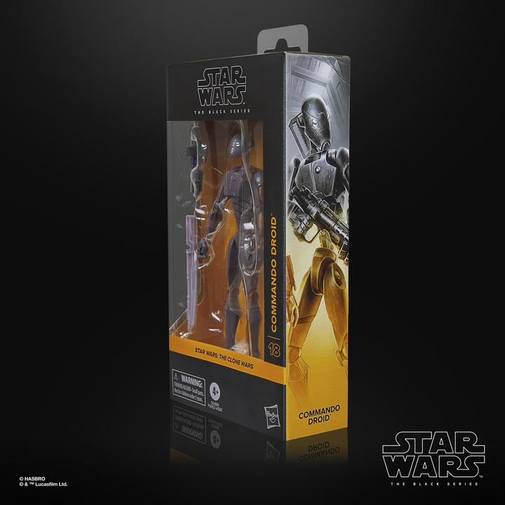 Produktbild Hasbro Star Wars: The Clone Wars Black Series Actionfigur Commando Droid 15 cm