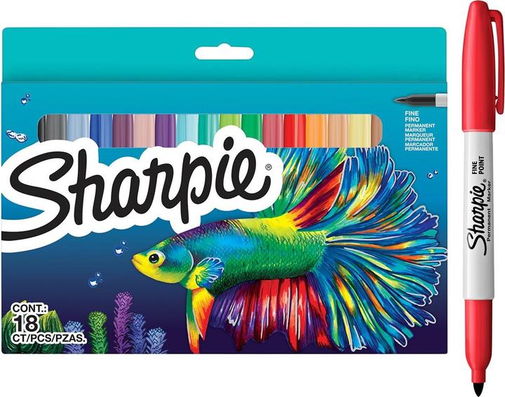 Produktbild Sharpie Fine (Mehrfarbig, 1 mm, 18 x)