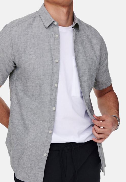 Produktbild Only & Sons Leinen Kurzarmhemd (M)