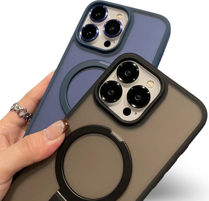 Image du produit RPD Apple iPhone 16 Pro Max - MagSafe Stand Etui mit Kameraschutz, schwarz, Matt (Apple iPhone 16 Pro Max)